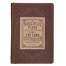 Classic Faux Leather Journal a Man's Heart Proverbs 16:9 Bible Verse Brown Inspirational Notebook, Lined Pages W/Scripture, Ribbon Marker, Zipper Clos -  - 9781642722086