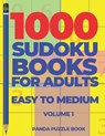 1000 Sudoku Books For Adults Easy To Medium - Book Panda Puzzle Book - 9781688661370