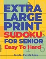 Extra Large Print Sudoku For Seniors Easy To Hard - Book Panda Puzzle Book - 9781702429801