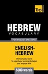 Hebrew vocabulary for English speakers - 5000 words - TARANOV,  Andrey - 9781787164123
