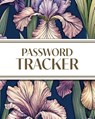 XL Large Print Password Tracker (Purple Irises on Navy) - Revive Stationery - 9781834120614