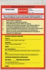 VHF DSC Mayday Procedure Card -  - 9781906594015