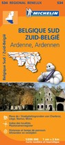 Michelin Wegenkaart 534 België Zuid, Ardennen - Michelin - 9782067183483