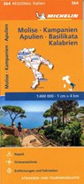 Michelin Molise, Kampanien, Apulien, Basilikata, Kalabrien. Straßen- und Tourismuskarte 1:400.000 -  - 9782067228481