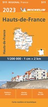 Michelin Wegenkaart 511 Nord-Pas-de-Calais-Picardië 2023 -  - 9782067258396