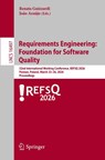 Requirements Engineering: Foundation for Software Quality - Renata Guizzardi ; Joao Araujo - 9783032214225