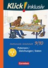 Klick! inklusiv 9./10. Schuljahr - Arbeitsheft 2 - Potenzen / Gleichungen / Daten - Elisabeth Jenert ; Petra Kühne - 9783060021277