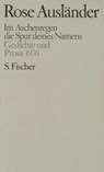 Gesammelte Werke IV. Im Aschenregen / die Spur deines Namens - Rose Ausländer - 9783100015167