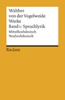 Werke 1. Spruchlyrik - Walther von der Vogelweide - 9783150008195
