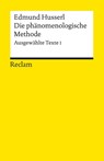 Die phänomenologische Methode - Edmund Husserl - 9783150080849