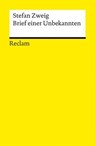 Brief einer Unbekannten - Stefan Zweig ; Klemens Renoldner - 9783159622873