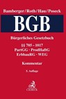 Bürgerliches Gesetzbuch Band 3: §§ 705-1017, PartGG, ProdHaftG, ErbbauRG, WEG - Heinz Georg Bamberger ; Herbert Roth ; Wolfgang Hau - 9783406776137