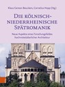 Die kölnisch-niederrheinische Spätromanik - Klaus Gereon Beuckers ; Cornelius Hopp - 9783412531294
