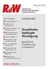 Krankheitsbedingte Kündigung - André Kasper ; Nadine Ihrig - 9783415059634