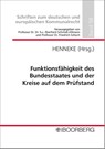 Funktionsfähigkeit des Bundesstaates und der Kreise auf dem Prüfstand - Hans-Günter Henneke - 9783415072176