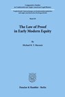 The Law of Proof in Early Modern Equity. - Michael R. T. Macnair - 9783428091980