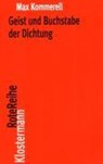 Geist und Buchstabe der Dichtung. Sonderausgabe - Max Kommerell - 9783465040842