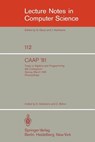 CAAP '81 - C. Böhm ; E. Astesiano - 9783540108283