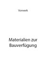 Materialien zur Bauverfügung - Volkert Vorwerk - 9783737507943