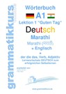 Woerterbuch Deutsch - Marathi - Englisch Niveau A1 - Marlene Schachner ; Edouard Akom - 9783738649772