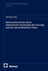 Verbraucherschutz durch Datenschutz am Beispiel des Scorings und der personifizierten Preise - Christian Funk - 9783756037063