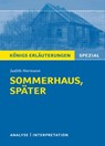 Sommerhaus, später von Judith Hermann. Königs Erläuterungen Spezial - Judith Hermann - 9783804431300
