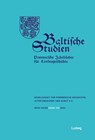 Baltische Studien, Pommersche Jahrbücher für Landesgeschichte. Band 109 NF - Altertumskunde und Kunst e. V. Gesellschaft für pommersche Geschichte - 9783869354460