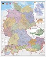 Deutschland-Österreich-Schweiz Postleitzahlen- und Organisationskarte. Poster -  - 9783869610078