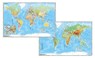 Weltkarte mit Ausschnitt Zentraleuropa / Weltkarte physisch. Duo-Schreibunterlage - Heinrich Stiefel - 9783869610382
