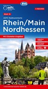 ADFC-Radtourenkarte 16 Rhein/Main Nordhessen 1:150.000, reiß- und wetterfest, E-Bike geeignet, GPS-Tracks Download, mit Kilometer-Angaben -  - 9783969902288