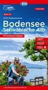 ADFC-Radtourenkarte 25 Bodensee Schwäbische Alb 1:150.000, reiß- und wetterfest, E-Bike geeignet, GPS-Tracks Download, mit Kilometer-Angaben -  - 9783969902592
