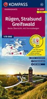KOMPASS Fahrradkarte 3319 Rügen, Stralsund, Greifswald 1:70.000 -  - 9783991543237