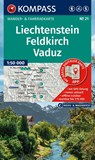 KOMPASS Wanderkarte 21 Liechtenstein, Feldkirch, Vaduz 1:50.000 -  - 9783991543664
