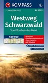KOMPASS Wander-Tourenkarte Westweg Schwarzwald 1:50.000 -  - 9783991544319