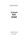 Verzameld kort toneel - Joan Ter Maten - 9789083477435