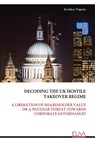 DECODING THE UK HOSTILE TAKEOVER REGIME - Kyriakos Trigonis - 9789999315739