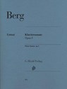 Berg, Alban - Klaviersonate op. 1 - Alban Berg - 9790201808192
