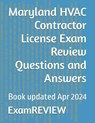 Maryland HVAC Contractor License Exam Review Questions and Answers - Mike Yu - 9798324147327