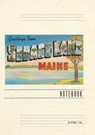 Vintage Lined Notebook Greetings from Sebago Lake - Found Image Press - 9798385423729