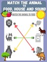 Match the Animal to Food, House and Sound: Activity book for Kids, Pre K to Kindergarten, Ages 3 - 6, Matching and Identifying, Children's fun Workboo - Learning Hub Publishing - 9798652053093
