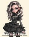 Gothic Girls: Grayscale Coloring Book for Adults - David Johnson - 9798861822350