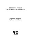The Making of Americans - Gertrude Stein - 9798869284921