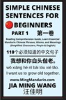 Simple Chinese Sentences for Beginners (Part 1) - Idioms and Phrases for Beginners (HSK All Levels) - Jia Ming Wang - 9798887340302
