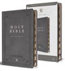 KJV Holy Bible, Giant Print Thinline Edition, Large Format, Gray Premium Imitation Leather, Red Letter, Thumb Index, Ribbon Marker - Origin - 9798890980540