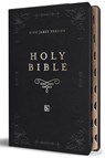 KJV Holy Bible, Giant Print Thinline Large Format, Black Premium Imitation Leather with Ribbon Marker, Red Letter, and Thumb Index - Origin - 9798890980557