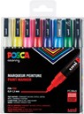 Posca paintmarker PC-3M,  set van 8 markers in geassorteerde basiskleuren - Posca - 4902778154519