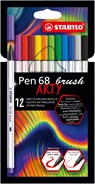 Pen 68 brush, premium brush viltstift, ARTY etui met 12 kleuren - STABILO - 4006381566926