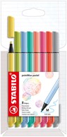 pointMax, hardtip fineliner 0.8 mm, etui met 8 pastel kleuren - STABILO - 4006381581844