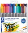 Staedtler viltstift dubbele ultrafijne punt set 36 kleuren - Staedtler - 4007817188576