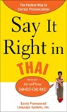 Say It Right in Thai - EPLS - 9780071664349